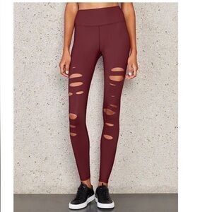 ALO High Waisted Ripped Warrior Athletic Leggings p2.